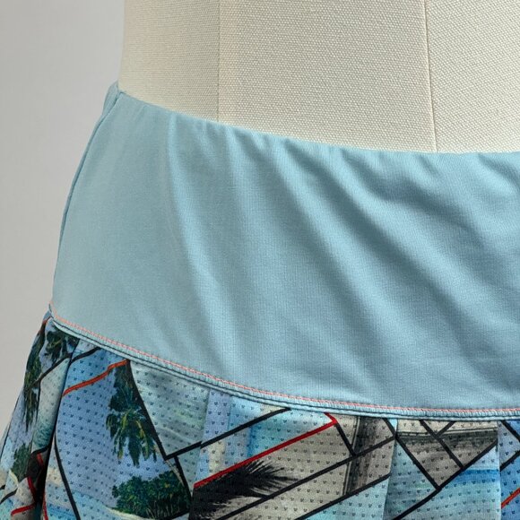 Lucky in Love ~ Sea Breeze Print Tier Tennis Pickleball Skort - L / 12 - Worn 1X - Picture 9 of 15